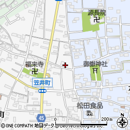 静岡県浜松市中央区笠井町27周辺の地図