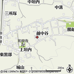 京都府木津川市山城町平尾越中谷15-23周辺の地図