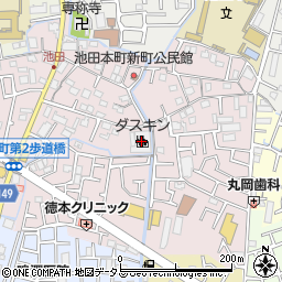 ダスキン・池田本町周辺の地図