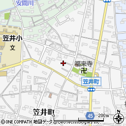 静岡県浜松市中央区笠井町412周辺の地図