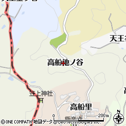 京都府京田辺市高船池ノ谷周辺の地図
