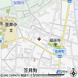 静岡県浜松市中央区笠井町421周辺の地図
