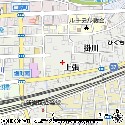 静岡県掛川市上張479周辺の地図