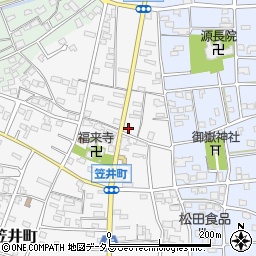 静岡県浜松市中央区笠井町164周辺の地図