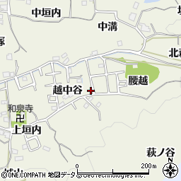 京都府木津川市山城町平尾越中谷86周辺の地図
