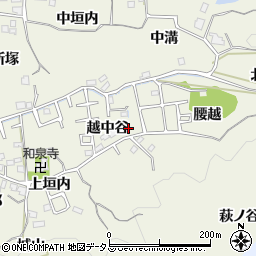 京都府木津川市山城町平尾越中谷83周辺の地図