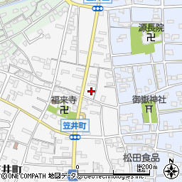 静岡県浜松市中央区笠井町165周辺の地図