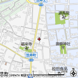 静岡県浜松市中央区笠井町166周辺の地図