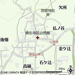 佛生寺区公民館周辺の地図