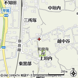 京都府木津川市山城町平尾越中谷1周辺の地図