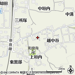 京都府木津川市山城町平尾越中谷25周辺の地図