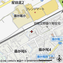 大阪府営交野藤ヶ尾住宅Ｂ１３号棟周辺の地図