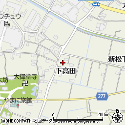 愛知県知多郡美浜町野間下高田周辺の地図