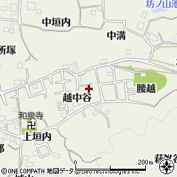 京都府木津川市山城町平尾越中谷85-1周辺の地図