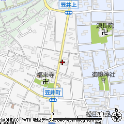 静岡県浜松市中央区笠井町168周辺の地図