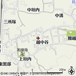 京都府木津川市山城町平尾越中谷12周辺の地図