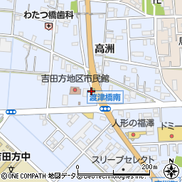 愛知県豊橋市高洲町周辺の地図