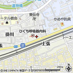 静岡県掛川市上張256周辺の地図