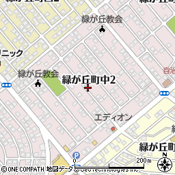 兵庫県三木市緑が丘町中周辺の地図