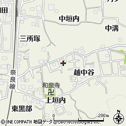 京都府木津川市山城町平尾越中谷5周辺の地図