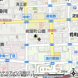 静岡県掛川市紺屋町周辺の地図
