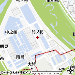 兵庫県伊丹市口酒井竹ノ花周辺の地図