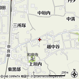 京都府木津川市山城町平尾越中谷5-3周辺の地図