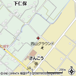 岡山県赤磐市下仁保周辺の地図