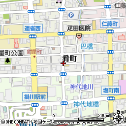 静岡県掛川市肴町周辺の地図