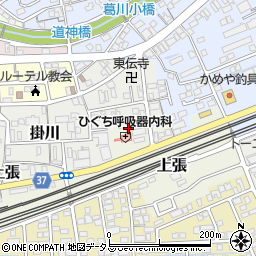 静岡県掛川市上張261周辺の地図