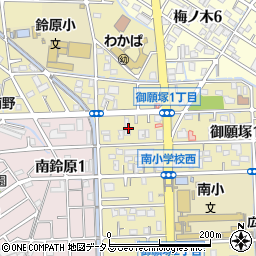 兵庫県伊丹市御願塚6丁目8周辺の地図