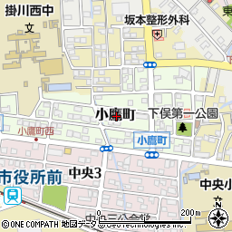 静岡県掛川市小鷹町周辺の地図