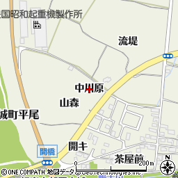 京都府木津川市山城町平尾中川原周辺の地図