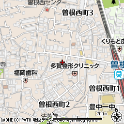 大阪府豊中市曽根西町周辺の地図