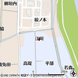 京都府精華町（相楽郡）祝園（江川）周辺の地図