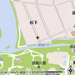 愛知県豊橋市牛川町松下周辺の地図
