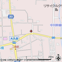 静岡県磐田市大久保623-5周辺の地図