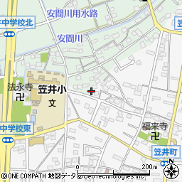 静岡県浜松市中央区笠井町447周辺の地図