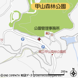 甲山森林公園トイレ周辺の地図