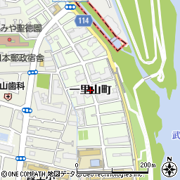 兵庫県西宮市一里山町周辺の地図