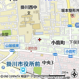 静岡県掛川市小鷹町158-5周辺の地図