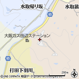 京都府京田辺市水取寺ケ谷周辺の地図
