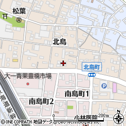 愛知県豊橋市北島町北島周辺の地図
