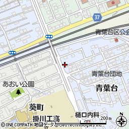 静岡県掛川市青葉台2-12周辺の地図