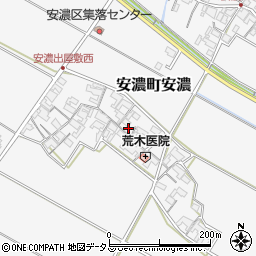 三重県津市安濃町安濃周辺の地図