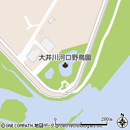 大井川河口野鳥園周辺の地図