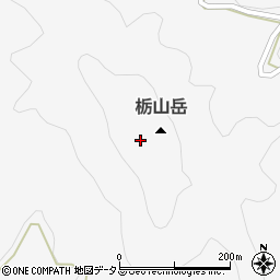 栃山岳周辺の地図