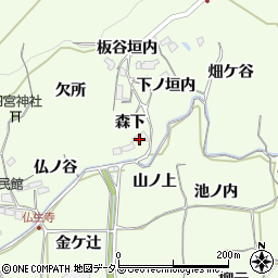 京都府木津川市加茂町例幣（森下）周辺の地図