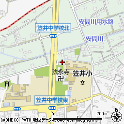静岡県浜松市中央区笠井上町633周辺の地図