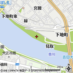 愛知県豊橋市下地町（見取）周辺の地図